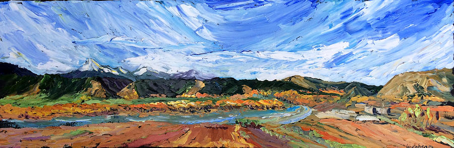Yellowstone River Painting by Carrie Jacobson