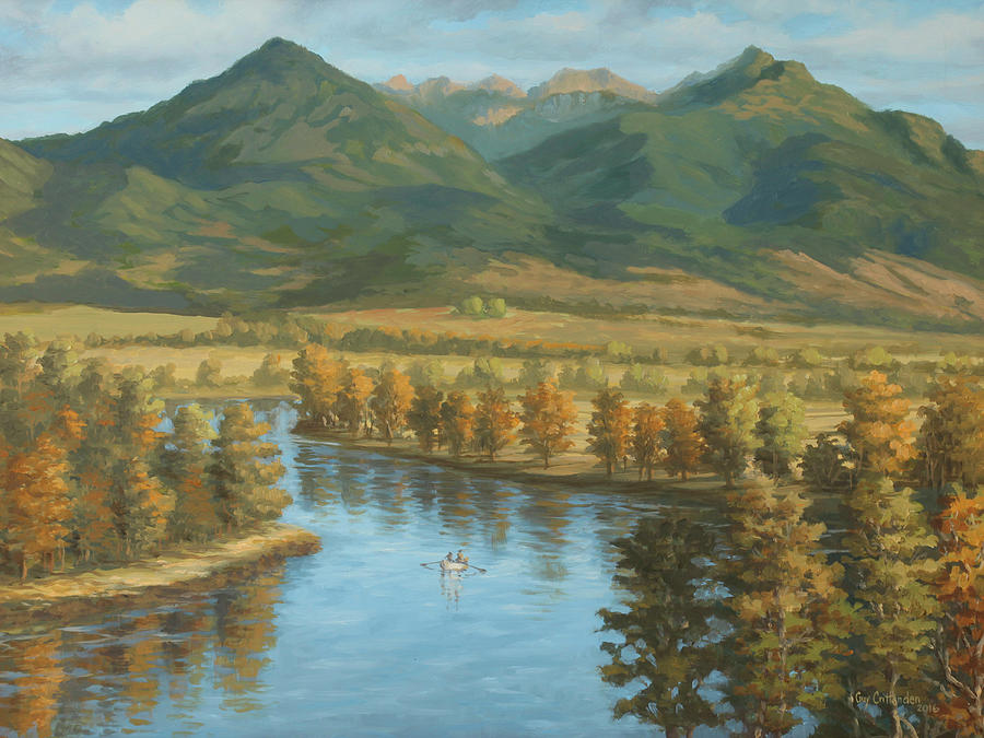 Yellowstone River Float Painting by Guy Crittenden