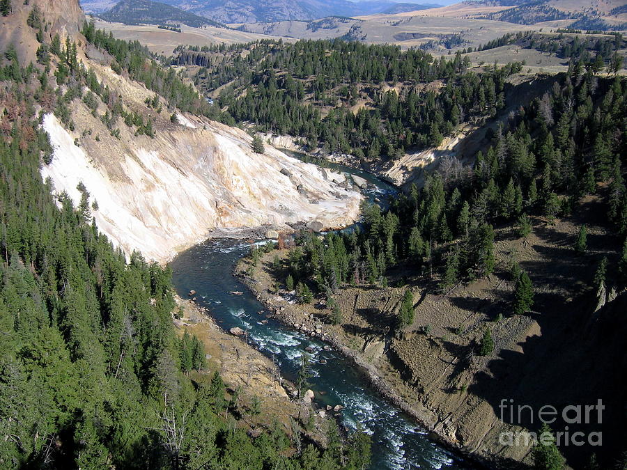 Yellowstone River Wyoming Painting by Larry Bacon
