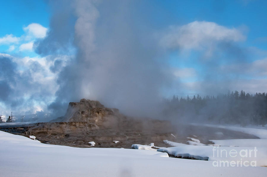 Yellowstone Spewing Geyser Photograph by Bob Phillips