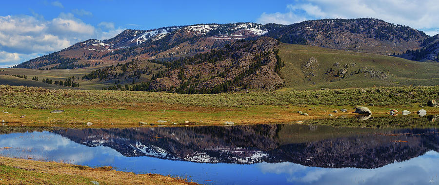 Yellowstone Spring Reflections Photograph by Greg Norrell