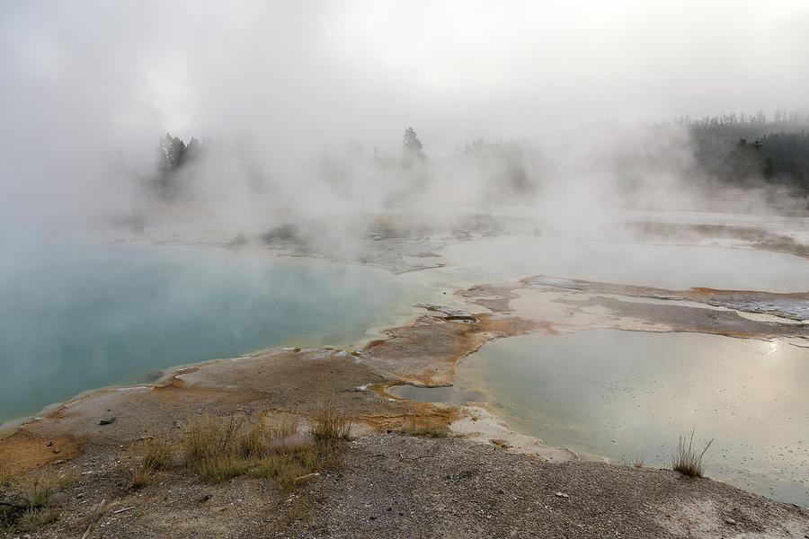 Yellowstone - Steaming Pools Photograph by Penny Meyers