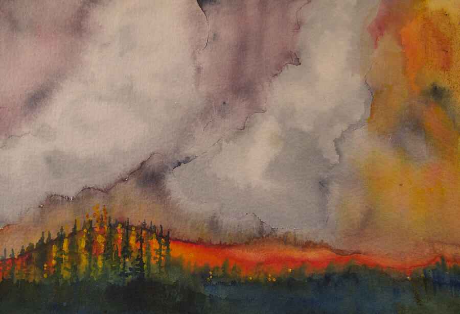 Yellowstone Summer Painting by Tonja Opperman