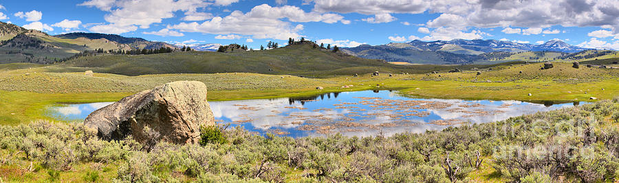 Yellowstone National Park Photograph - Yellowstone Watery Landsape by Adam Jewell