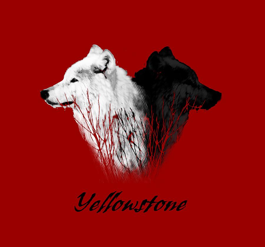 Yellowstone Photograph - Yellowstone Wolves T-Shirt by Max Waugh