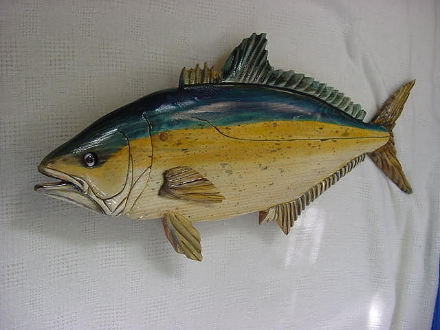 Yellowtail Wooden Fish Relief Mixed Media by Lisa Ruggiero - Fine Art ...