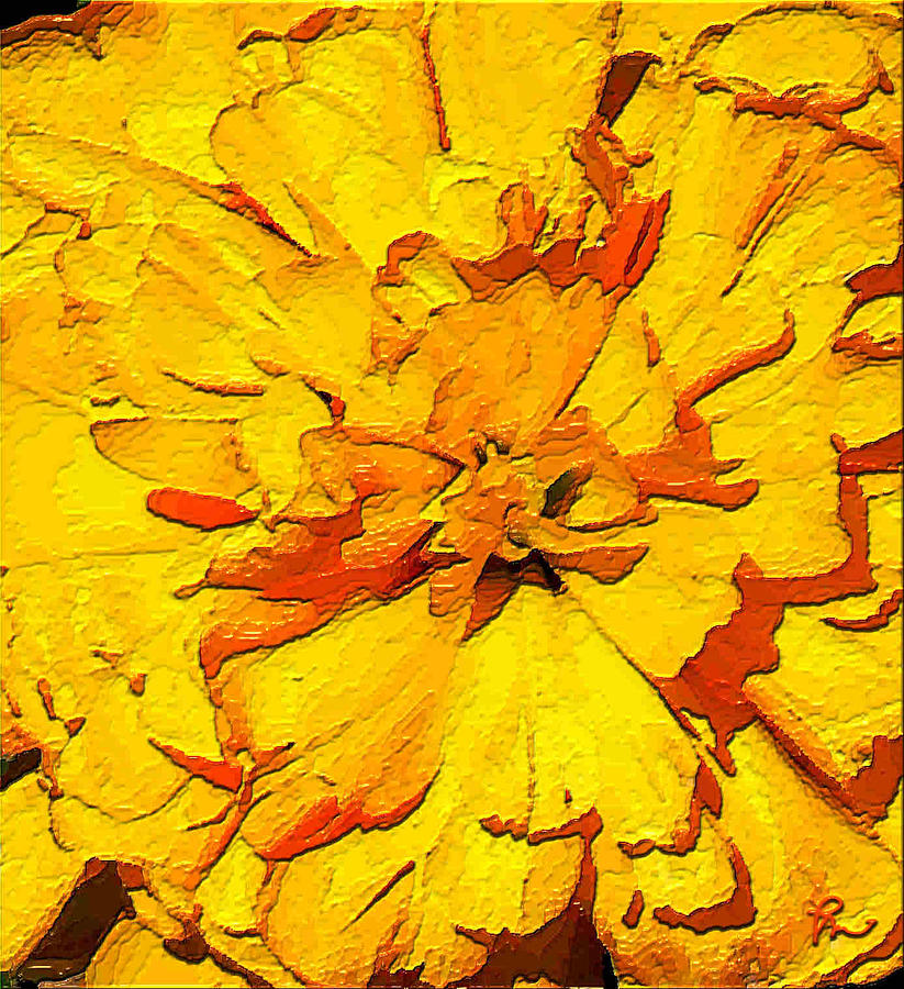 Flower Painting - Yelow Tulip by Dragica  Micki Fortuna