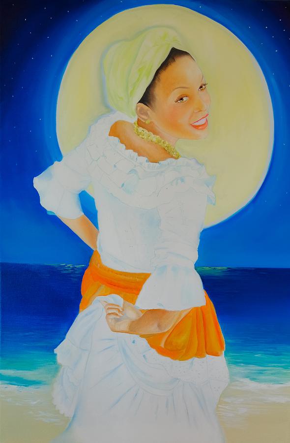 Abstract Painting - Yemaya baila biguine by KCatia Creole Art