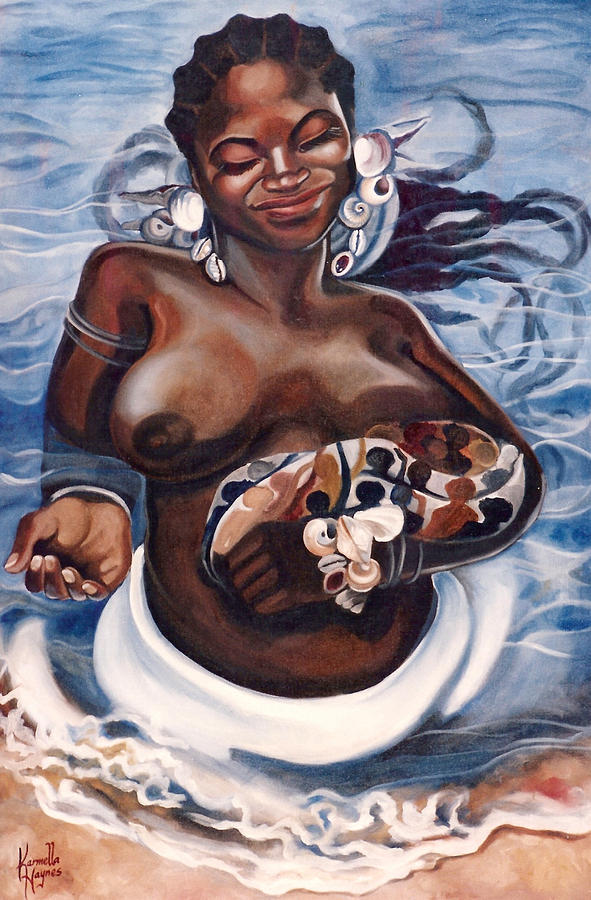 Afro-cuban Painting - Yemaya by Karmella Haynes