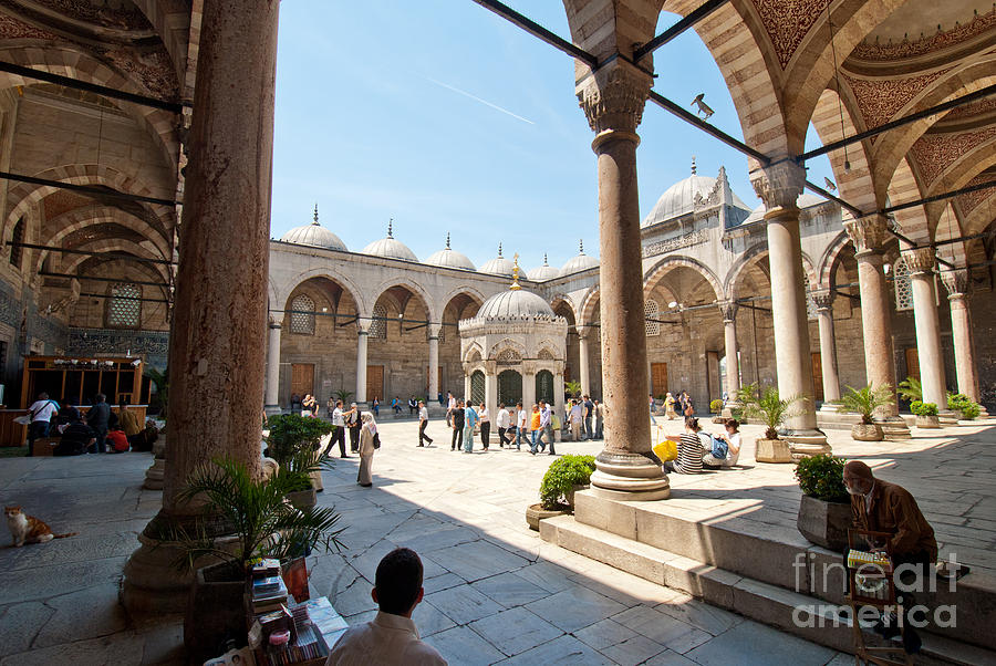 Yeni Camii Courtyard Photograph by Christopher Wilson - Fine Art America