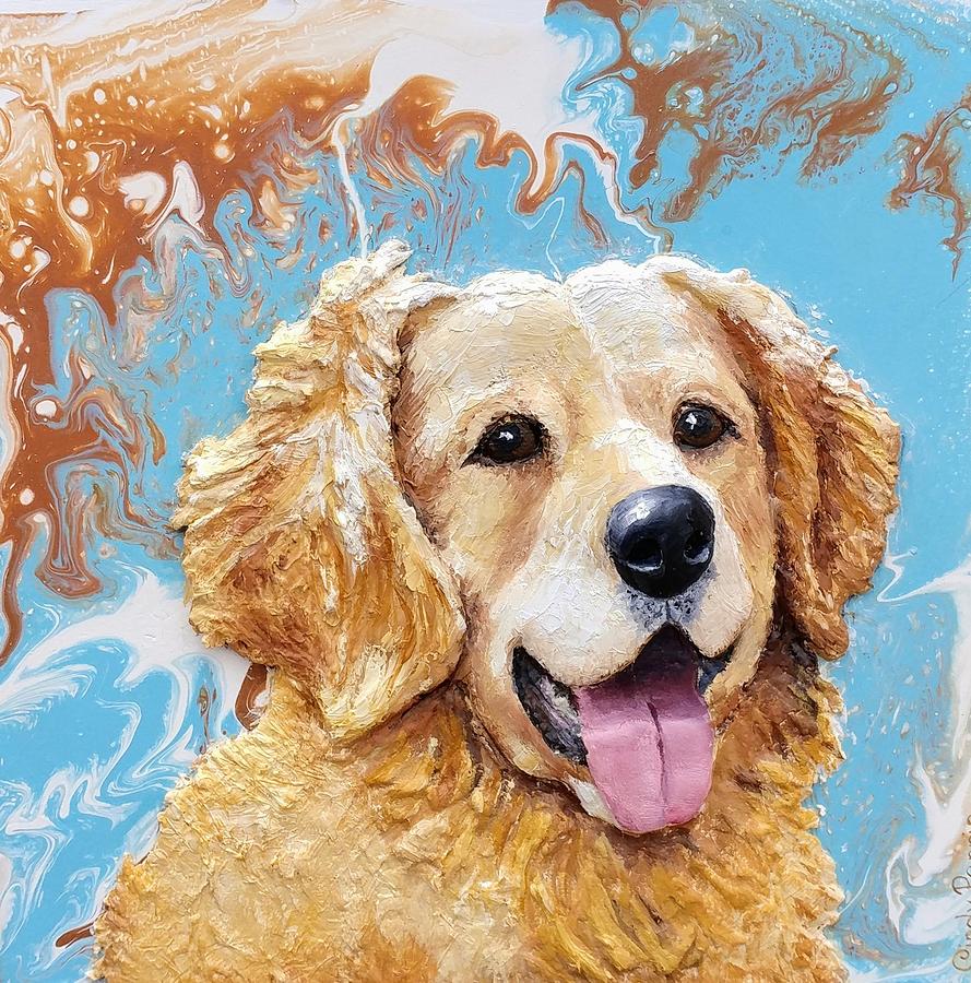 Dog Painting - Yes I Want a Cookie by Cindy Parris