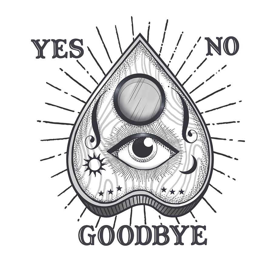Yes No Goodbye Magic Ouija Vintage Planchette Design Painting by Little  Bunny Sunshine - Pixels