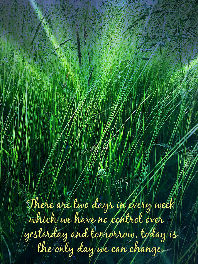 Quotation Photograph - Yesterday and Tomorrow by Caroline Reyes-Loughrey Quotation Photograph - Yesterday and Tomorrow by Caroline Reyes-Loughrey