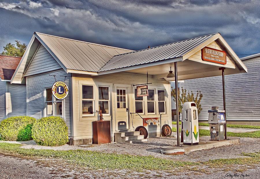 Vintage Photograph - Yesterdays Gas Station by Phyllis Taylor
