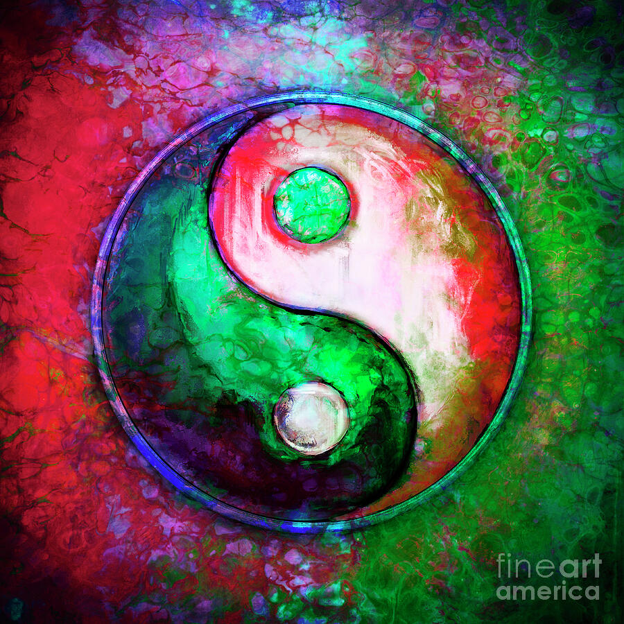 Yin Yang - Colorful Painting VII Digital Art by Dirk Czarnota - Fine ...