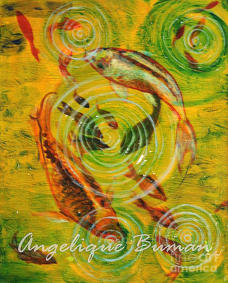 Yin Yang Coy Painting by Angelique Bowman