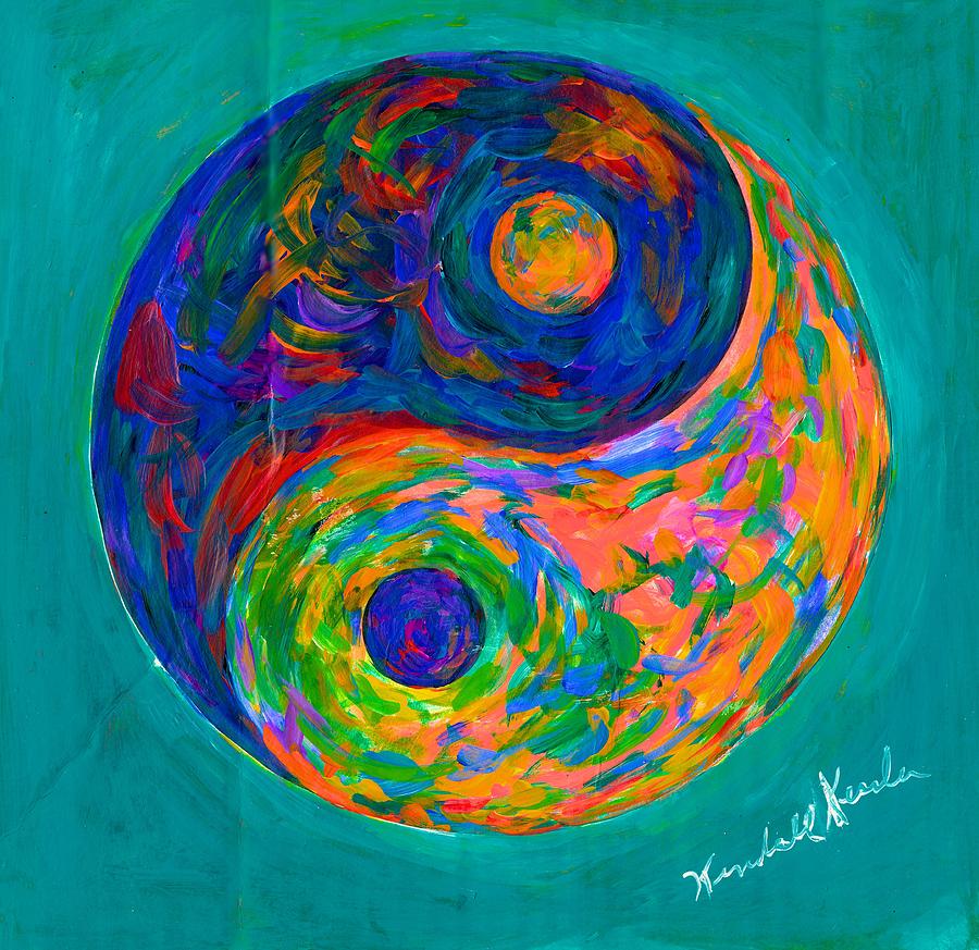 Yin Yang Spin Painting by Kendall Kessler