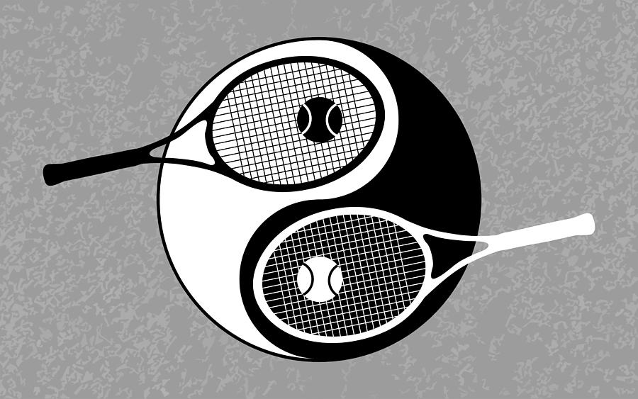 Yin Yang Tennis Digital Art