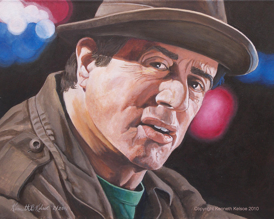 Sylvester Stallone Painting - Yo Adrien by Kenneth Kelsoe