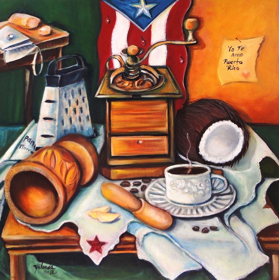 Yo Te Amo Puerto Rico Painting by Yolanda Rodriguez