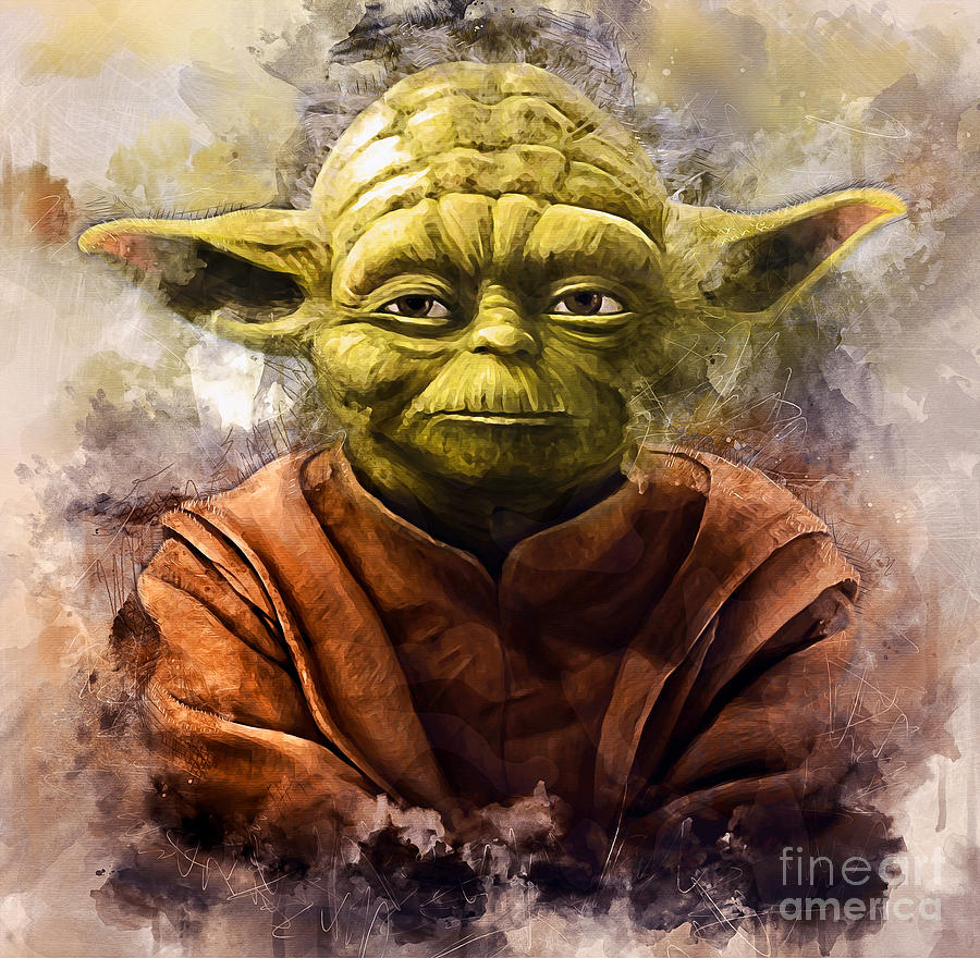 Star Wars Painting - Yoda Art by Ian Mitchell