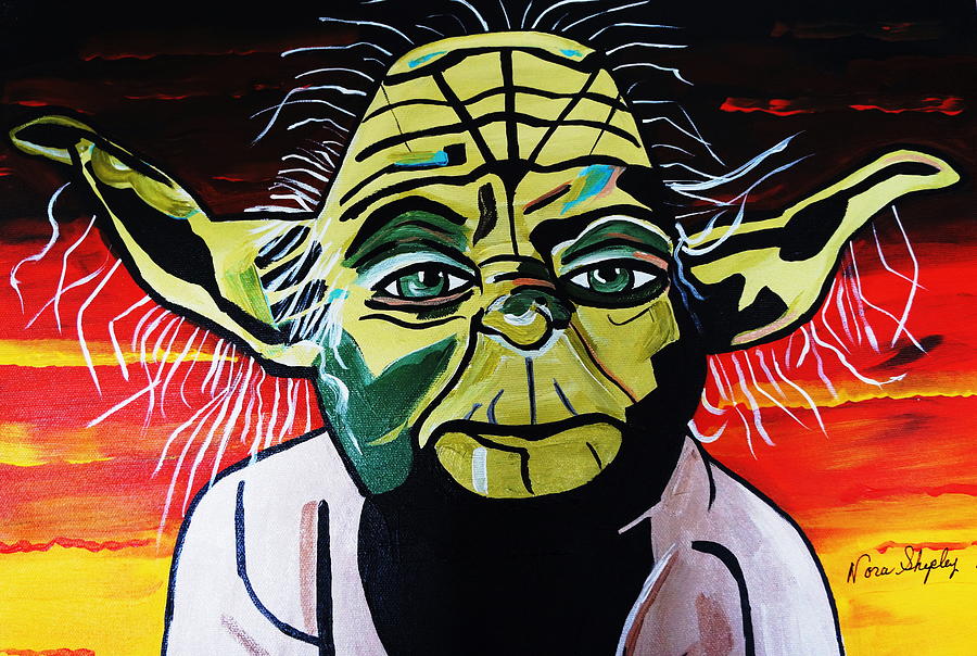 Yoda  Come Home Painting by Nora Shepley