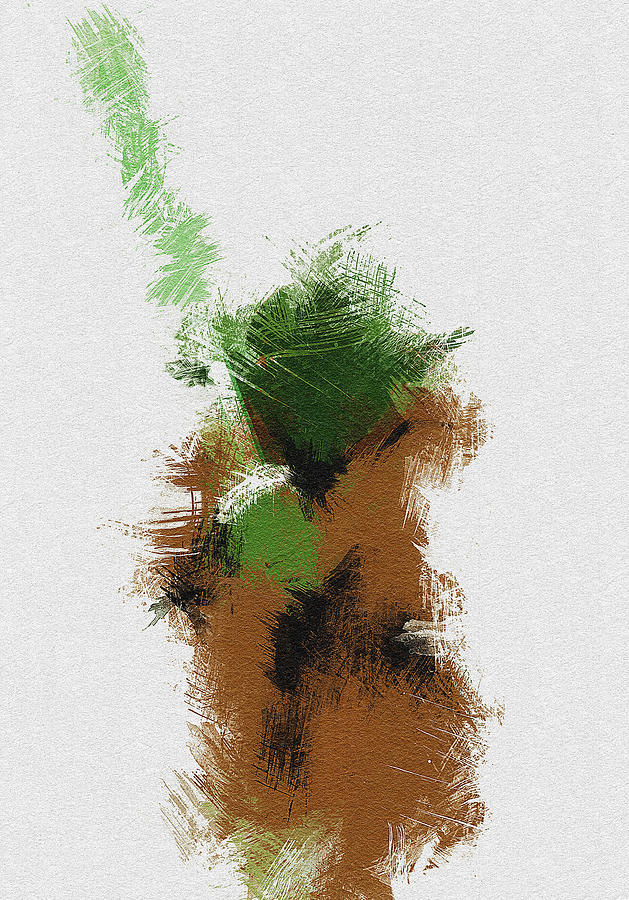 Yoda Painting - Yoda by Miranda Sether Yoda Painting - Yoda by Miranda Sether