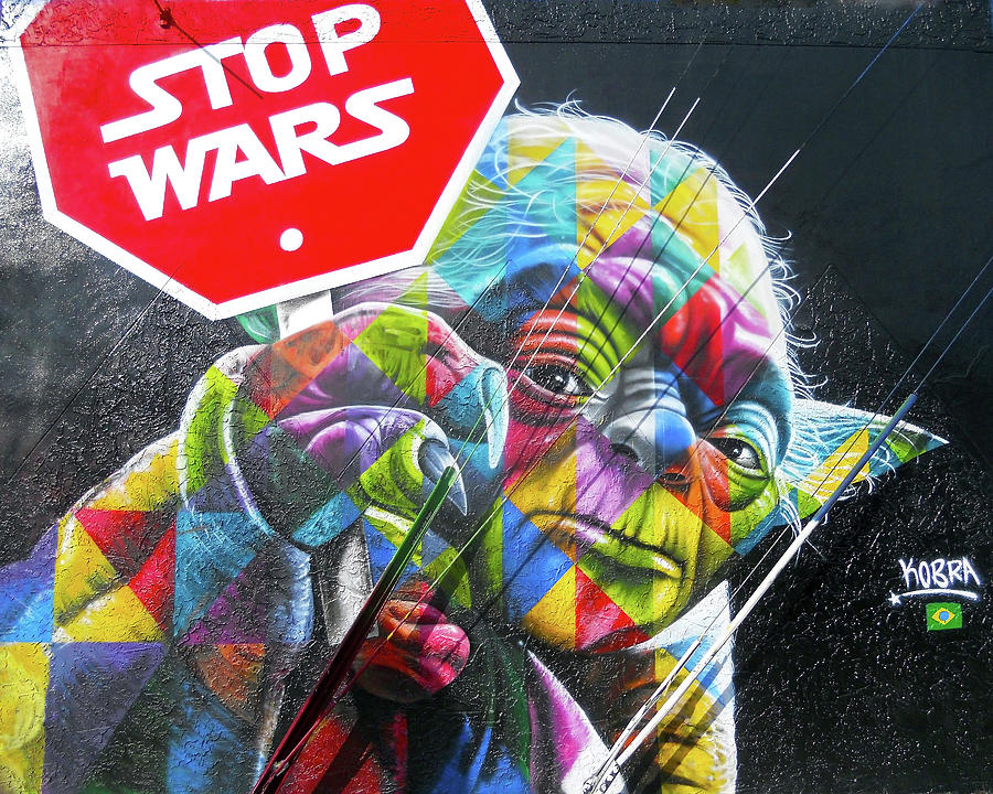 Star Wars Photograph - Yoda - Stop Wars by Juergen Weiss