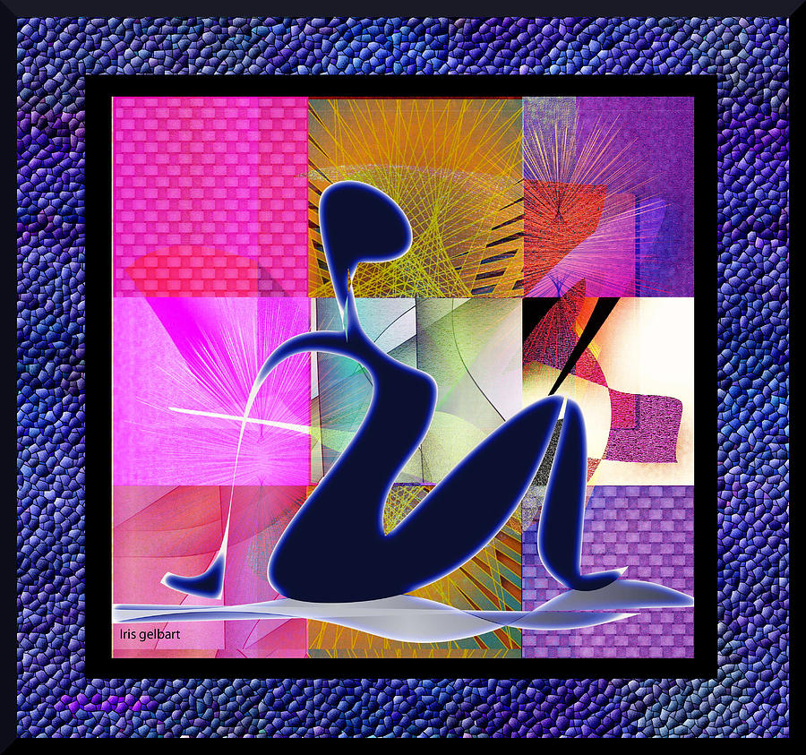 Yoga 10 Digital Art by Iris Gelbart