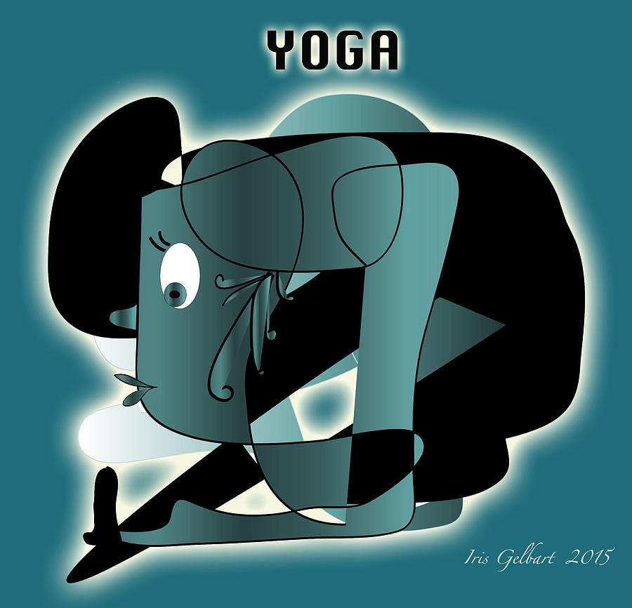 Yoga  2 Digital Art by Iris Gelbart