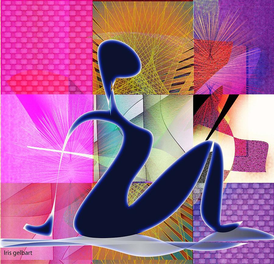 Yoga  8 Digital Art by Iris Gelbart