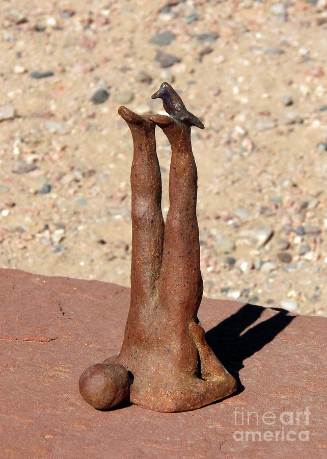 Yoga Bird Sculpture by Brian Commerford