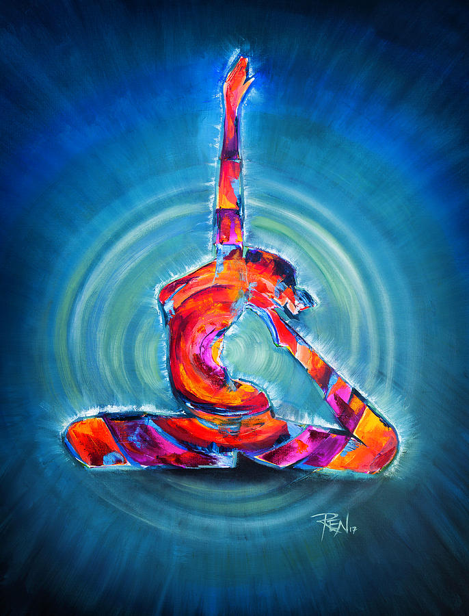 Yoga Pose Painting by Renee Sarasvati - Fine Art America