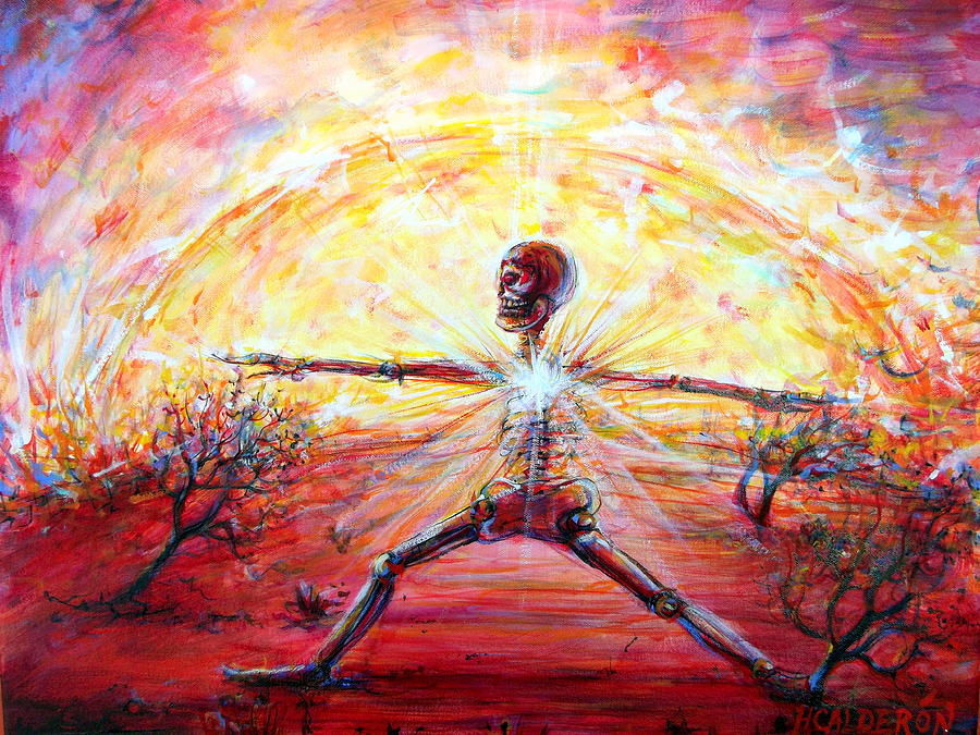 Yoga Warrior Painting by Heather Calderon