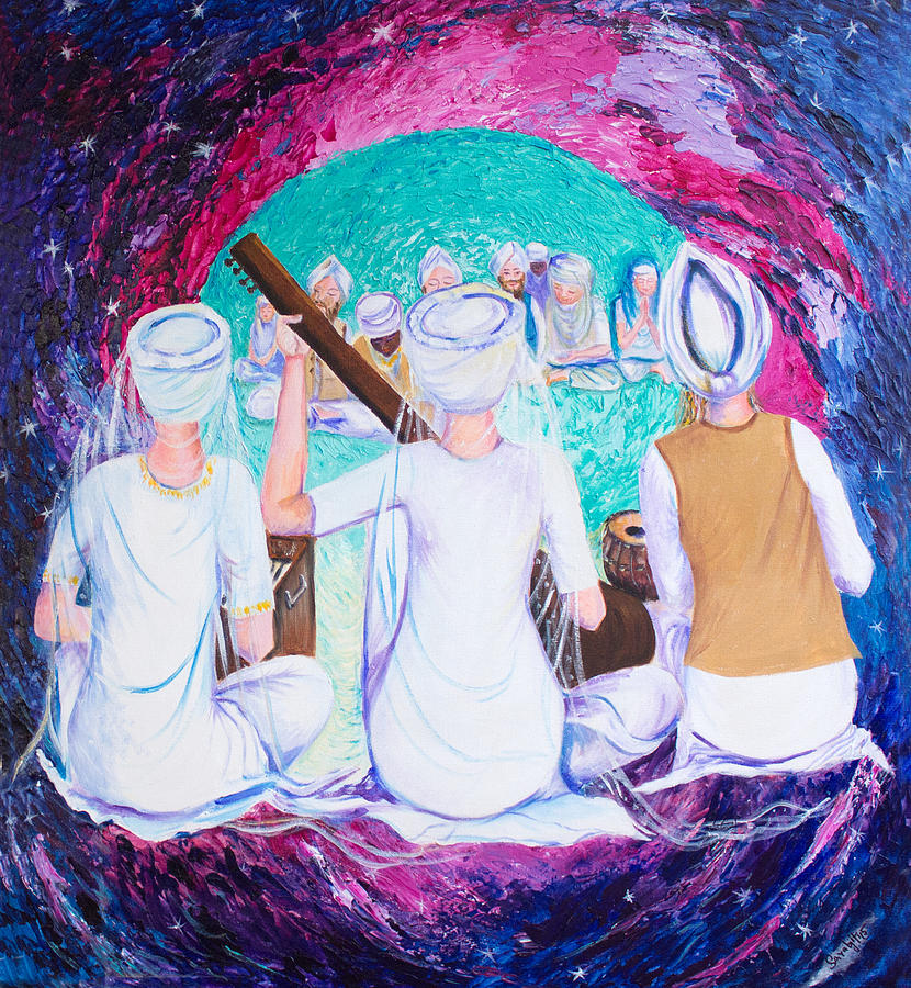 Yogi jis Sikhs Painting by Sarabjit Singh