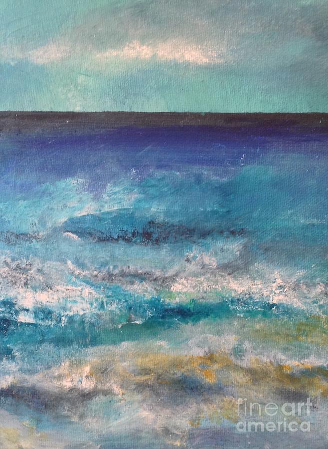 Ocean Painting - Yonder Blue 2 by Terri Davis Ocean Painting - Yonder Blue 2 by Terri Davis