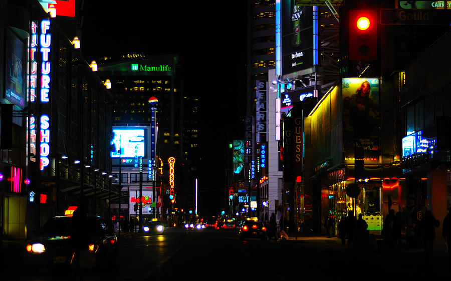City Photograph - Yonge St at night by Andriy Zolotoiy