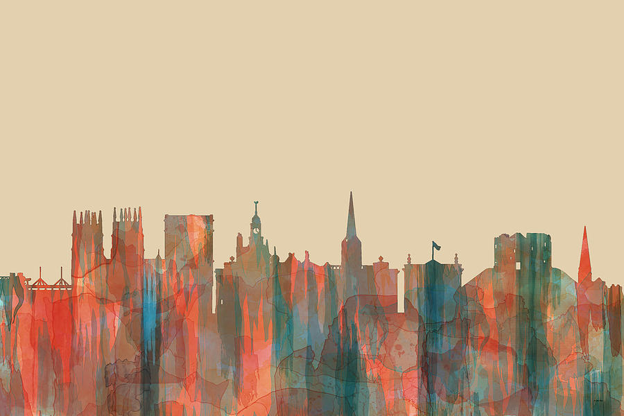 York England  Skyline Digital Art by Marlene Watson