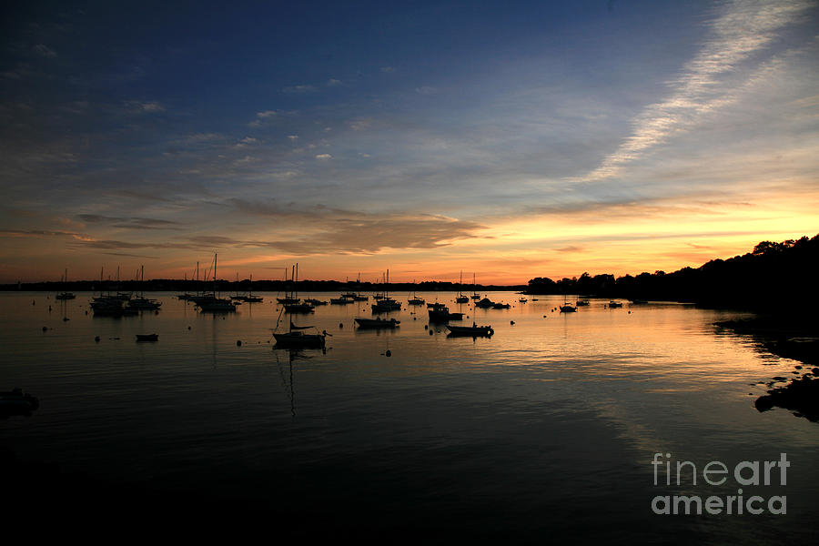 York Harbor Sunset Photograph by Timothy Johnson