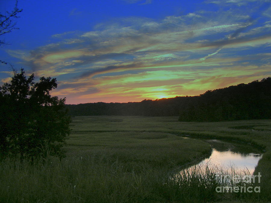 Sunset Photograph - York River Estuary at Sunset by Nancy Kane Chapman