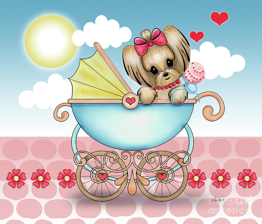 Yorkie Baby Strolling by Catia Lee Yorkie Baby Strolling by Catia Lee