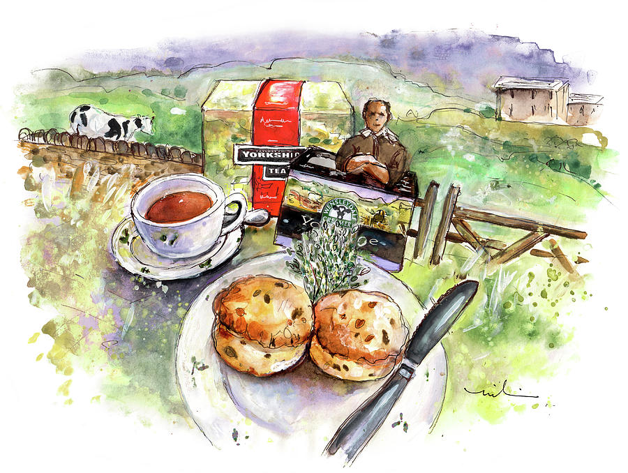 Yorkshire Cheese Scones Painting by Miki De Goodaboom