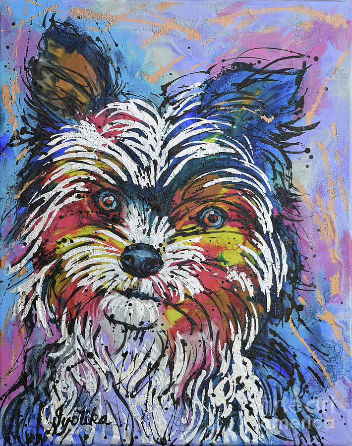 Yorkshire Terrier Puppy #1 Painting by Jyotika Shroff