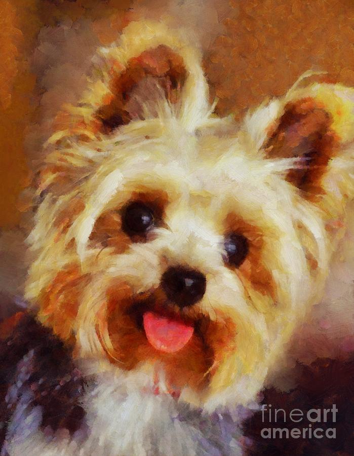 Yorkshire Terrier Painting by Esoterica Art Agency