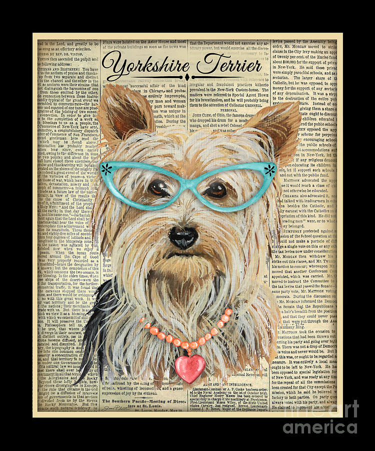 Yorkshire Terrier-JP3856 Painting by Jean Plout