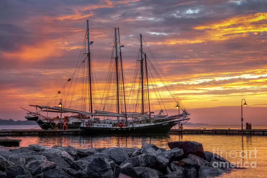 Rope Photograph - Yorktown Alliance and Serenity Clipper Ships by Karen Jorstad