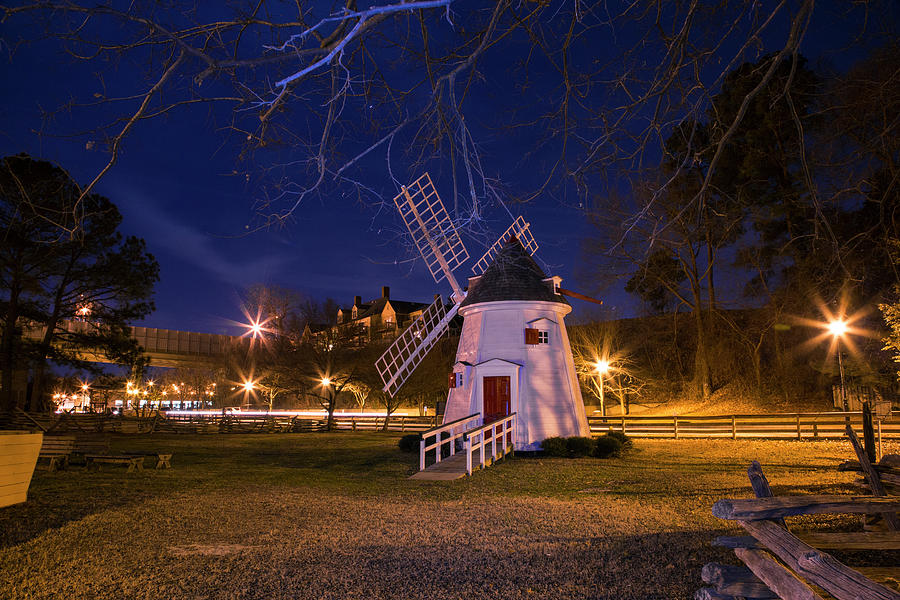 Yorktown Windmill At Night Photograph