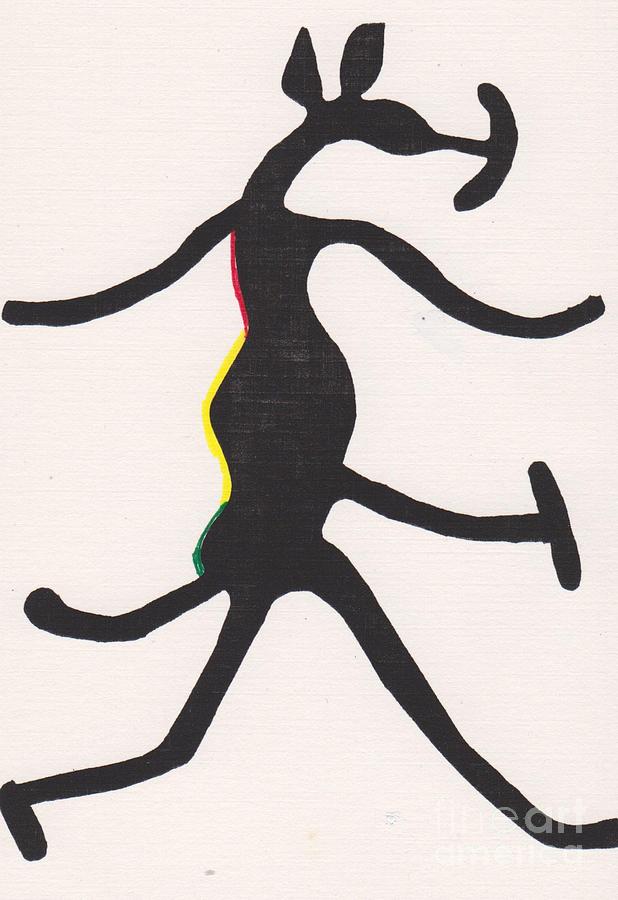 Yoruba hunting mascot Drawing by Mia Alexander