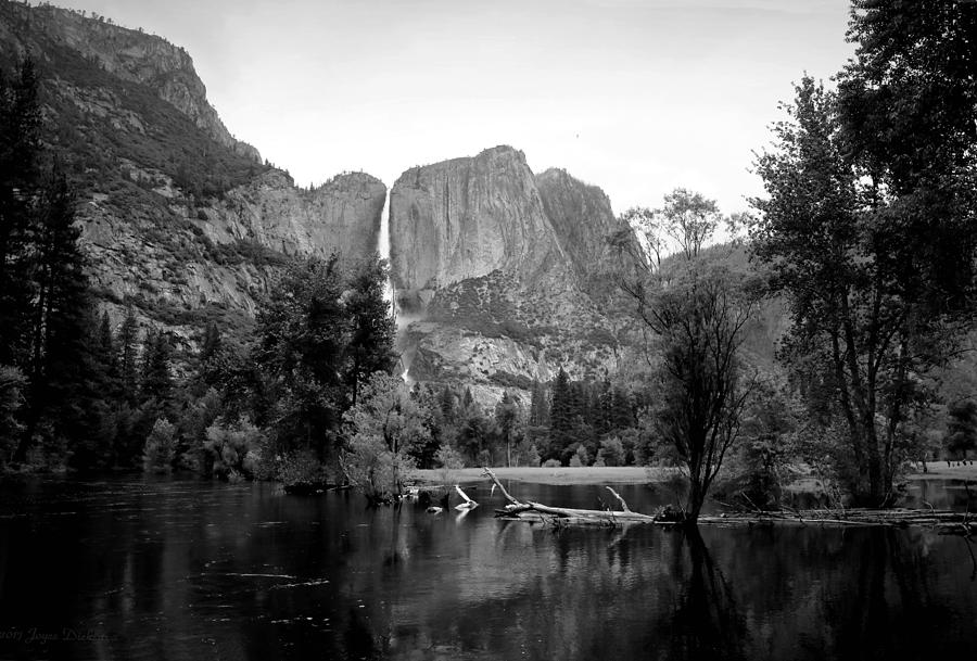 Yosemite A Scenic View To Remember B and W Photograph by Joyce Dickens
