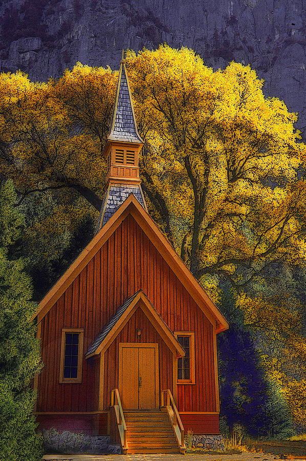 Yosemite Chapel Photograph by Floyd Hopper